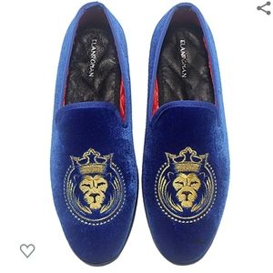 Men's Lion Head Velvet Loafers